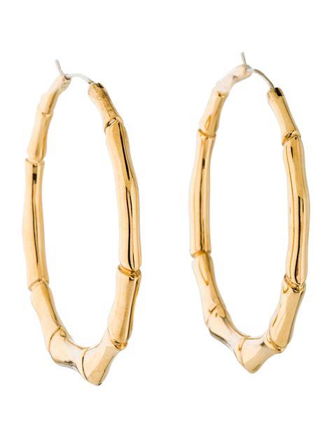 gucci bamboo hoops|gucci bamboo jewelry.